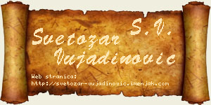 Svetozar Vujadinović vizit kartica